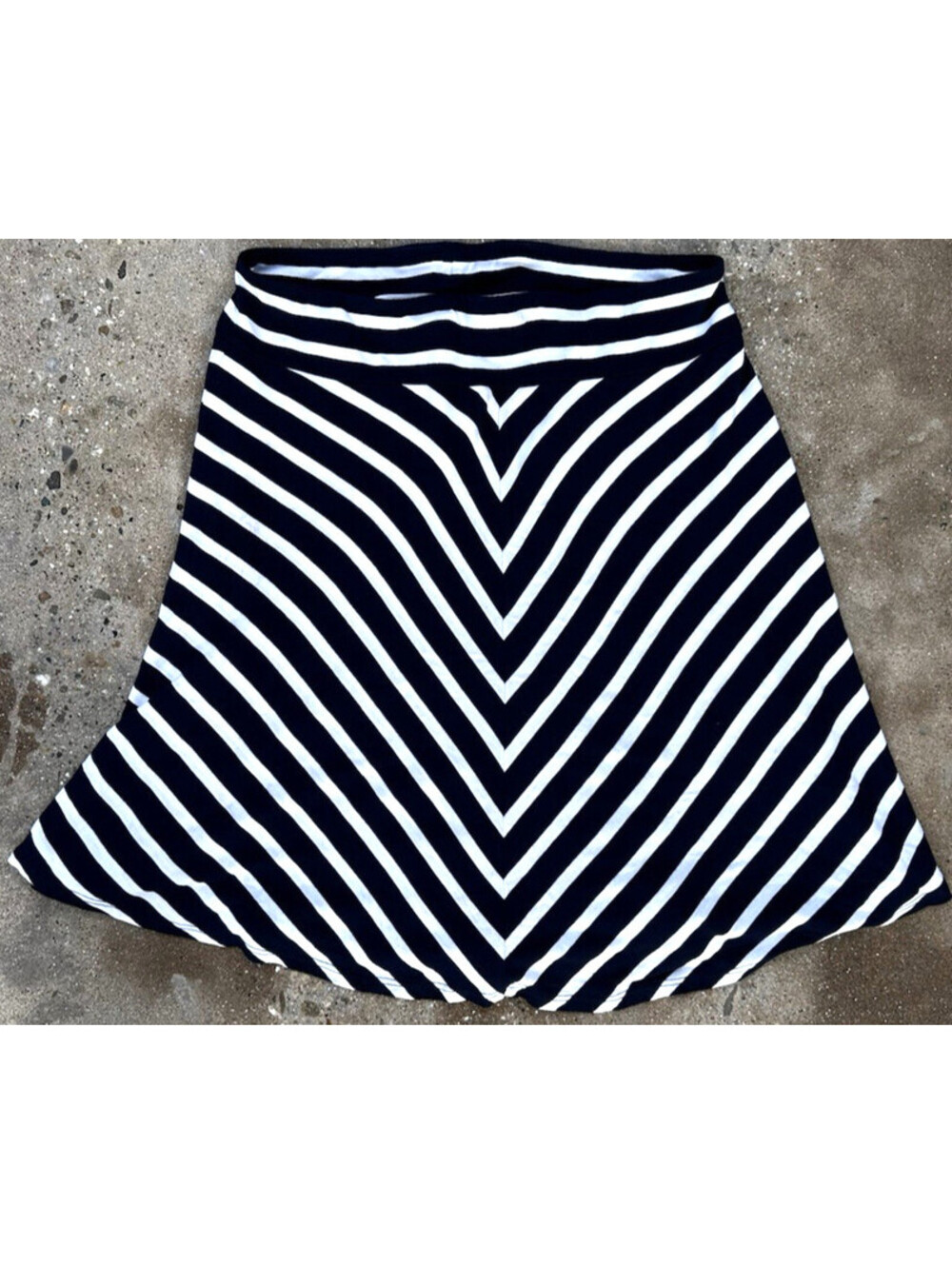 Lauren Ralph Lauren Skirt Womens M Blue White Casual Stripes Stretch Aprox 28" W